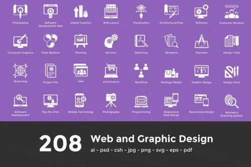 网页和平面设计图标大全 Web and Graphic Design Icons