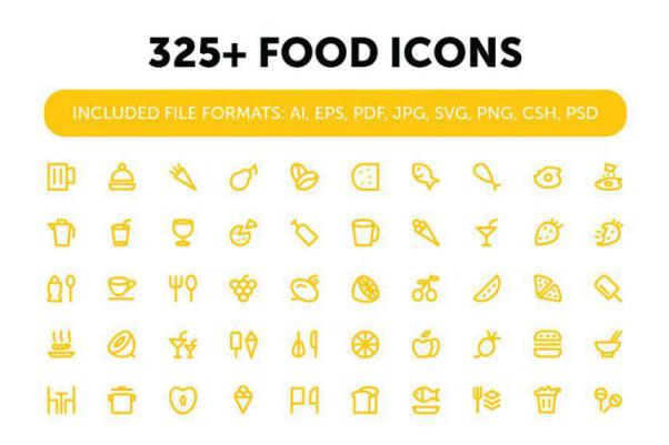 食物图标素材 325  Food Icons