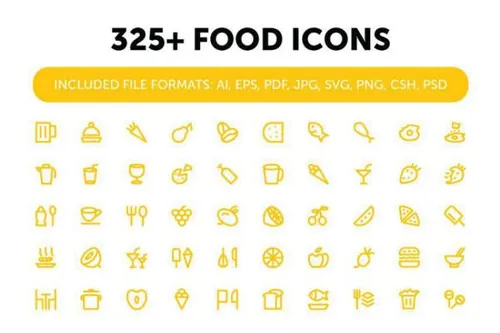 食物图标素材 325  Food Icons