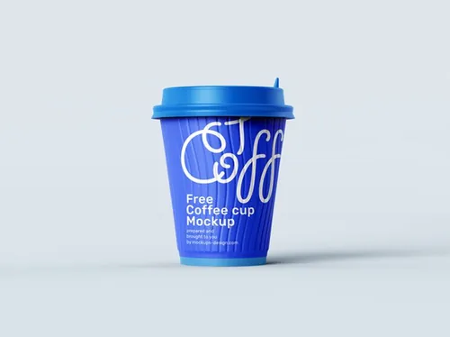 塑料纸杯咖啡杯包装设计品牌VI提案样机PSD模板 Paper Coffee Cup Mockup