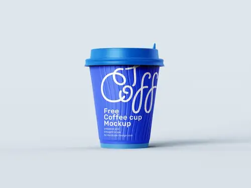 塑料纸杯咖啡杯包装设计品牌VI提案样机PSD模板 Paper Coffee Cup Moc