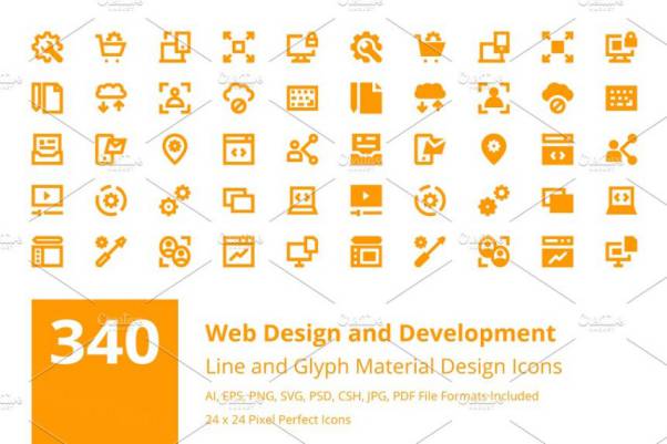 网页设计和开发图标制作Web Design and Development Ic