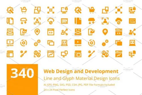网页设计和开发图标制作Web Design and Development Ic