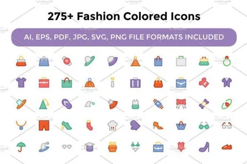 275 时尚彩色图标素材 275  Fashion Colored Icons
