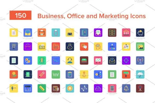 矢量图标素材下载 Business Office and Marketing I