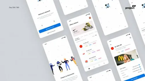 电商平台优惠券折扣信息界面设计 Coupons and Discounts Ap