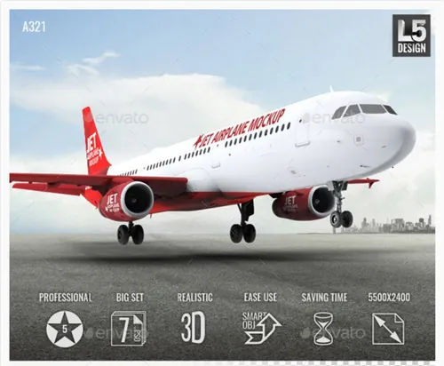 Jet Airplane A321 Mock-Up飛機效果圖模型