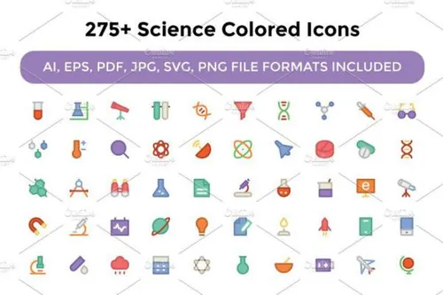 275 科学彩色图标 275  Science Colored Icons