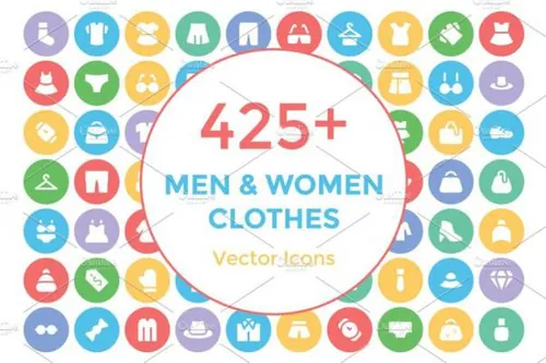 425 男女服装图标素材 425  Men and Women Clothes
