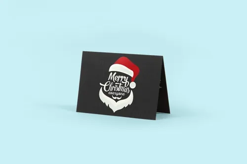 Black Greeting Card Mockup 黑色邀请函展示模版