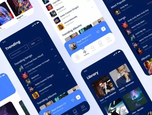 音乐APP应用程序iOS UI套件[FIG]