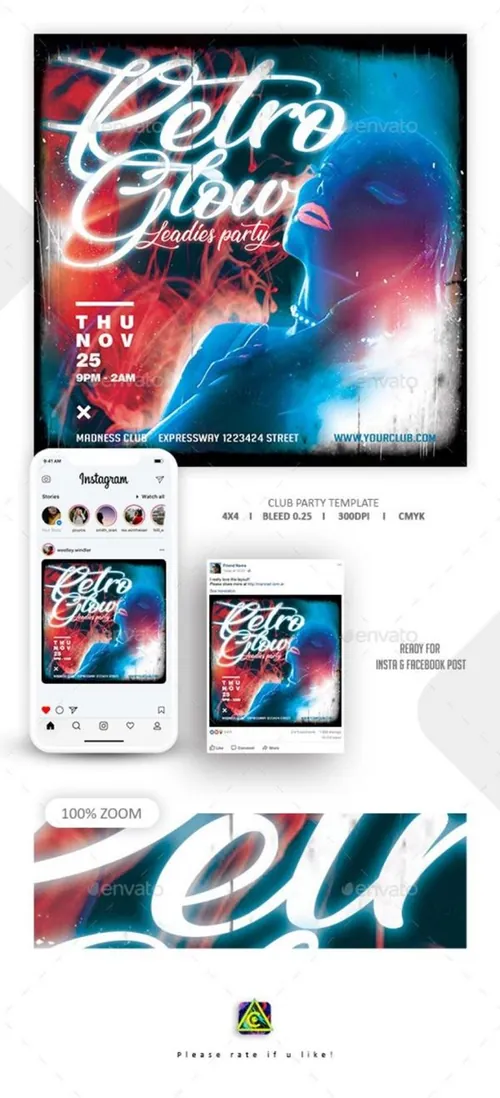 俱乐部派对传单设计模板Club Party Flyer