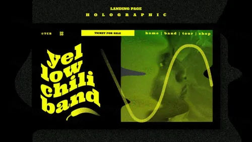 街头潮流抽象欧美标题版式新媒体宣传海报PSD模板 Holographic instagram template