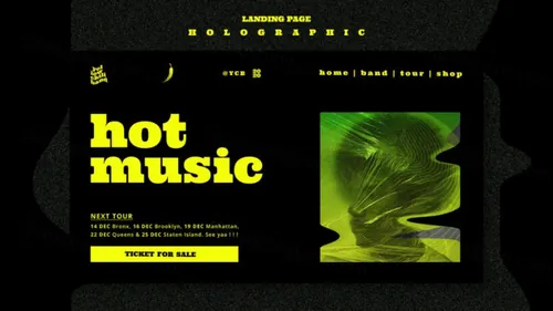 街头潮流抽象欧美标题版式新媒体宣传海报PSD模板 Holographic instagram template