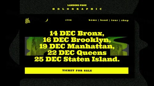 街头潮流抽象欧美标题版式新媒体宣传海报PSD模板 Holographic instagram template