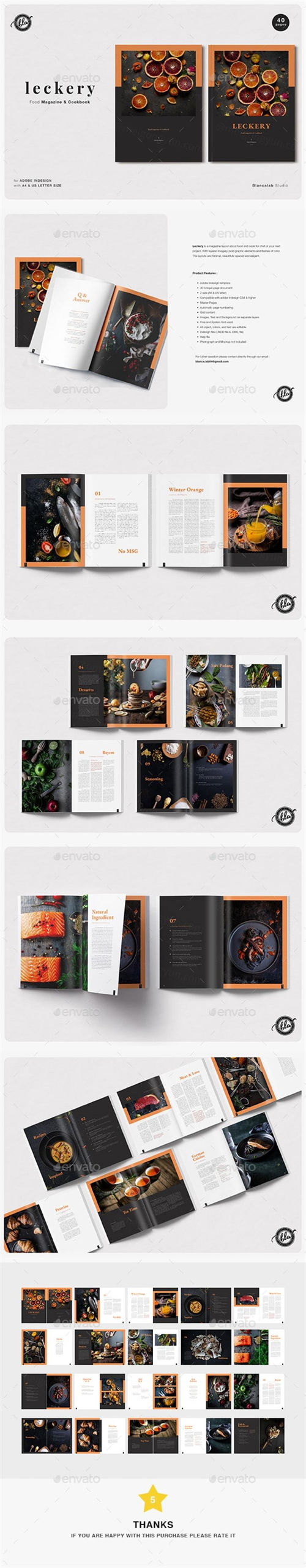 A4规格食品杂志INDD设计模板