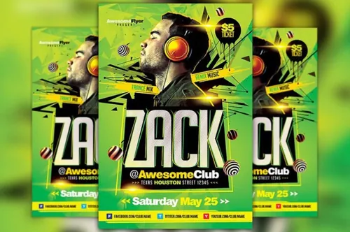 DJ音乐海报模板 DJ Live Performance Flyer Template