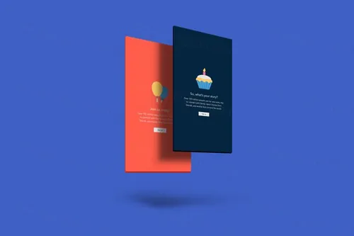 透视屏幕贴图PSD贴图模板Floating Screen Mockup PSD