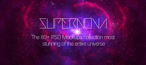 星空系列捆绑包Supernova Mockup Bundle