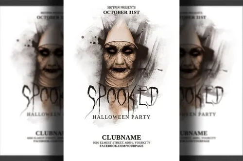 万圣节海报制作模板 Halloween Party Flyer