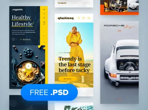 食品时尚汽车移动应用程序APP界面设计 Food , Fashion