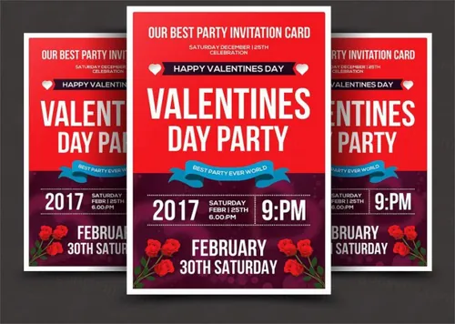 情人节Psd传单模板 Valentines Day Psd Flyer Template