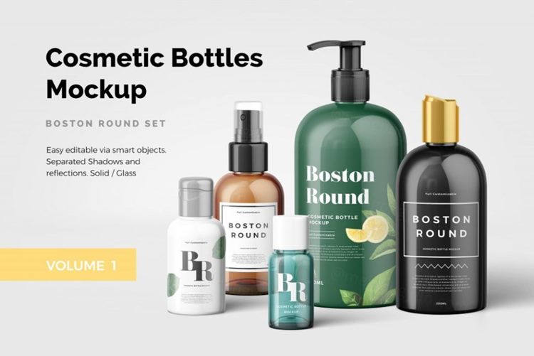 时尚化妆品样机模型Cosmetic Bottles