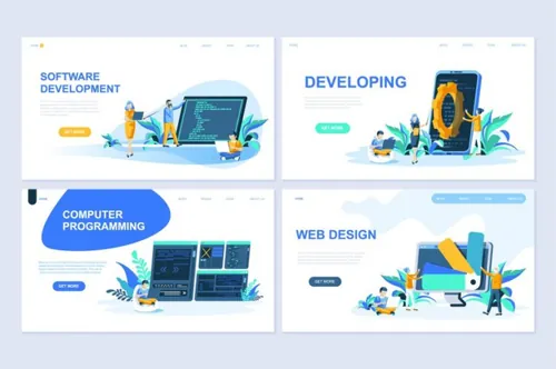 简约高端简约多用途的高品质扁平化风格flat-design-concept