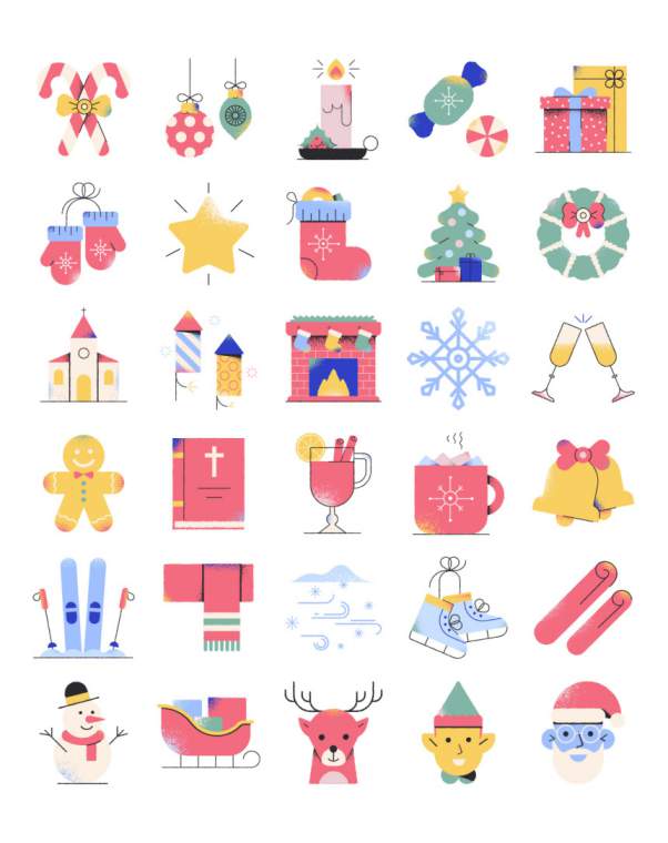 圣诞节图标合辑 Christmas Vector Icons
