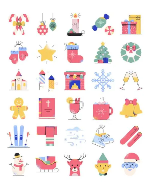 圣诞节图标合辑 Christmas Vector Icons