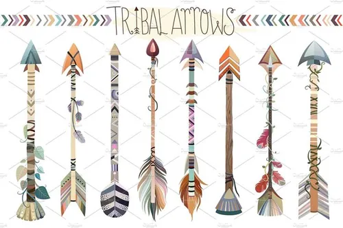 Tribal Arrows Vector PNG,-amp; JPG Set