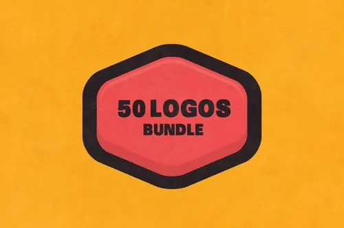 50个复古老式徽标矢量标志 BUNDLE 50 Logos  Badges