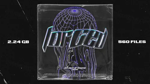 油管知名音乐人Xeretto私藏潮牌酸性艺术抽象设计素材包 550+ GFX PACK FORCED