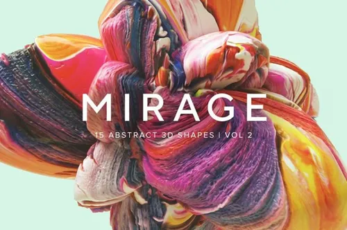 15款高质量三维渲染抽象形状3D高清图片素材 Mirage