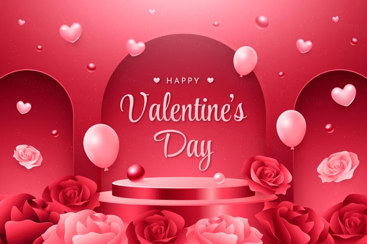 高质量情人节七夕妇女节爱情主题宣传单横幅海报插画EPS矢量模