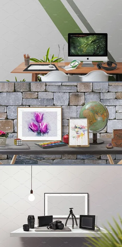 高品质的工作空间元素展示模型Workspace Mockup
