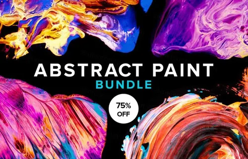 高质量丙烯酸颜料笔刷形状高清图片素材大合集 Abstract
