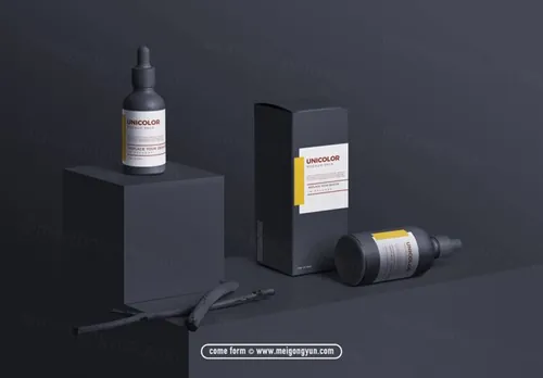 化妆品精油贴图样机模型 Essential oil