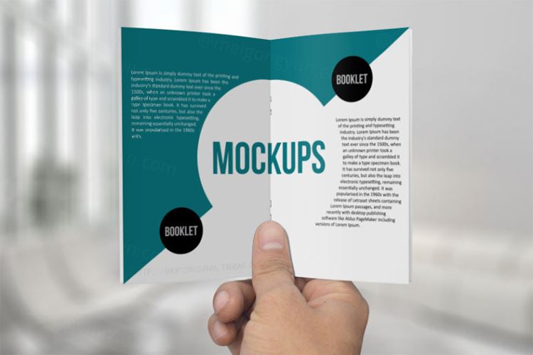 袖珍小册子模型PSD贴图模板Pocket Booklet / Catalog Mockups