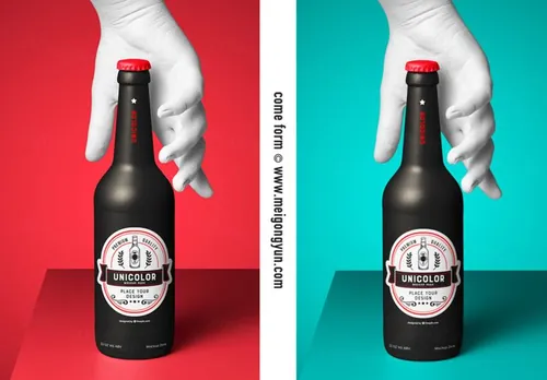 手握啤酒贴图样机 Beer Mockup P2