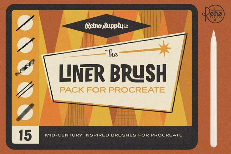 钢笔墨水线条墨水笔铅笔儿童魔法书插画笔刷素材 The Lin