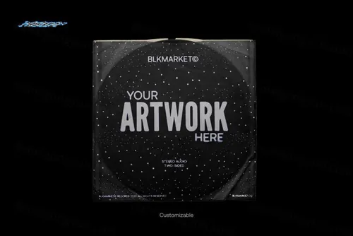 复古老物件黑胶唱片塑料包装设计展示样机模板 record sleeve.psd