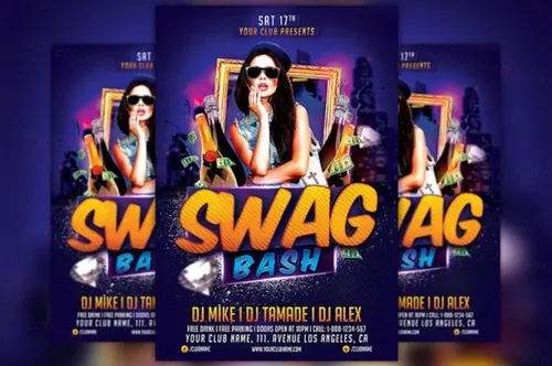 时尚的派对传单模板 Swag Bash Party Flyer Template