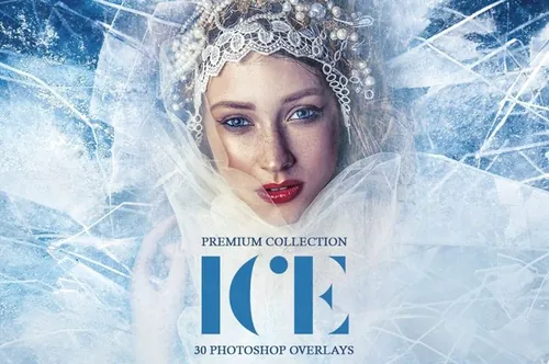 30个超高清冰雪效果图层PS叠加层 Ice Photosho