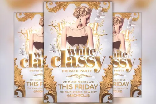 经典的派对传单模板 Classy Party Flyer Template