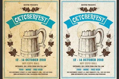 啤酒节宣传单模板 Oktoberfest Flyer Template