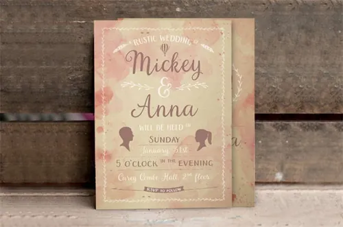 经典水彩邀请函贺卡设计模板 Classic-Watercolor-Suite