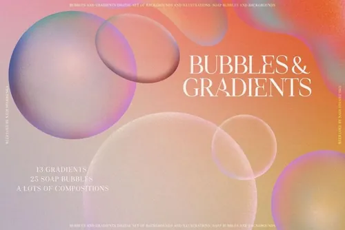 丰富多彩的彩色气泡渐变装饰素材合辑 Bubbles  Col