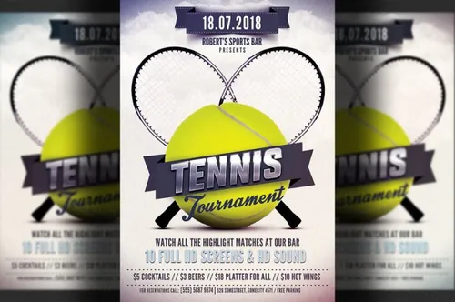 C模板 Tennis Flyer Template