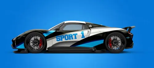 跑车运动品牌车身广告设计提案样机PSD模板 Sport car Mockup